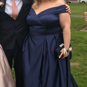 Navy Blue Evening Gown